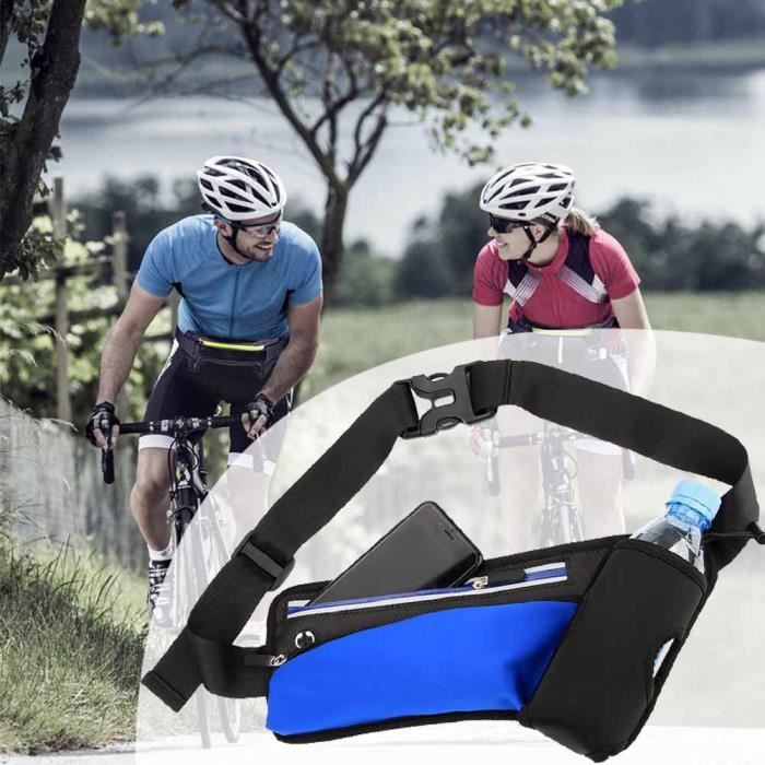 Zerodis Sac de taille de sport unisexe Unisexe Femmes Hommes Gym Sport Running En Plein Air Bouteille D'eau Taille Sac Pack