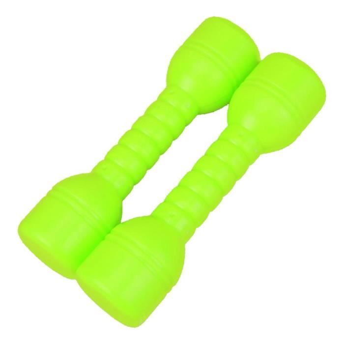Drfeify Haltère coloré Enfants Kid Colorful Haltère Bodybuilding Training Fitness Barbell Sport Exercice Jouet (Vert)