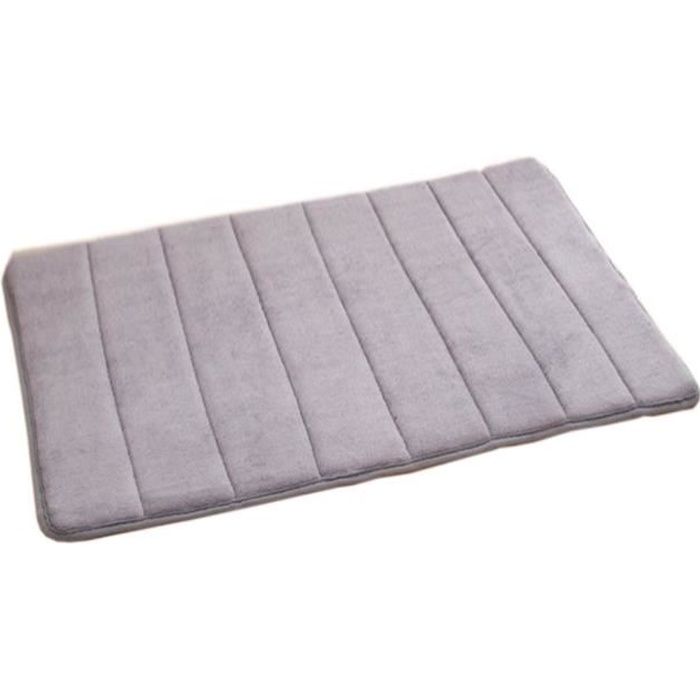 Tapis de Bain Microfibre Mémoire Absorbante Eau Anti Slip Soft Ménage Tapis Salle de Bain Douche Tapis Velouté Corallien