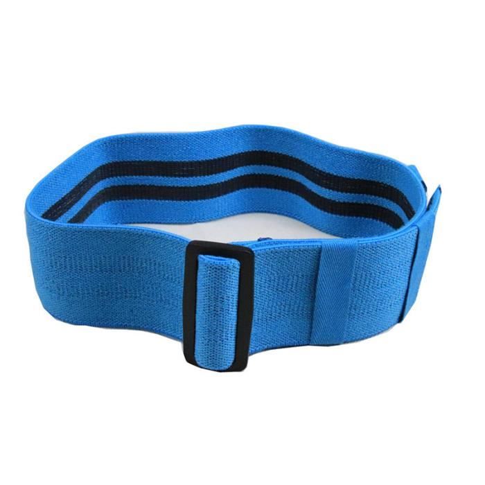 Elastique de Resistance Bande de Musculation Fitness Reglable Bleu