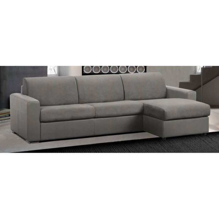 Canapé d'angle Gris Microfibre Confort