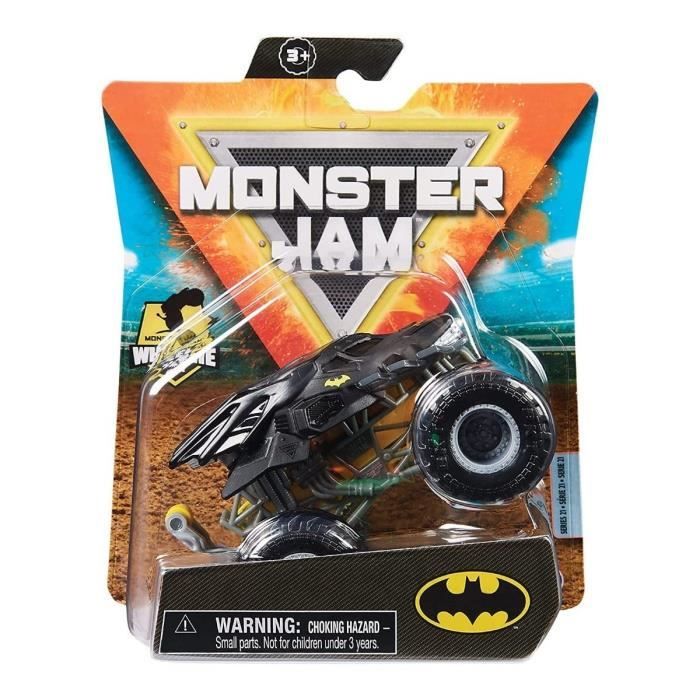 Coffret Monster Jam Batman Voiture Noir Vehicule Miniature Metal Nouveaute Collector