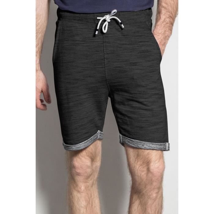 DEELUXE Short de jogging chiné PAGIS Black