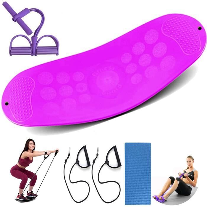 NightyNine Fitness Balance Board Comprenant tapis et bandes d'entraînement, Yoga Gym Workout Training Easy Fit Board pour l'entraîne