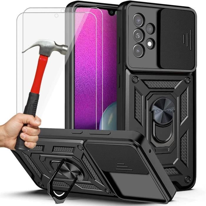 Pack de 2 Verres Trempés + Coque Pour Samsung A33 5G (6.4\