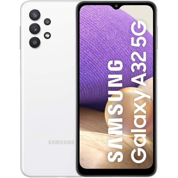 Samsung Galaxy A32 5G SM-A326B 16,5 cm (6.5-) Double SIM USB Type-C 4 Go 128 Go 5000 mAh Blanc