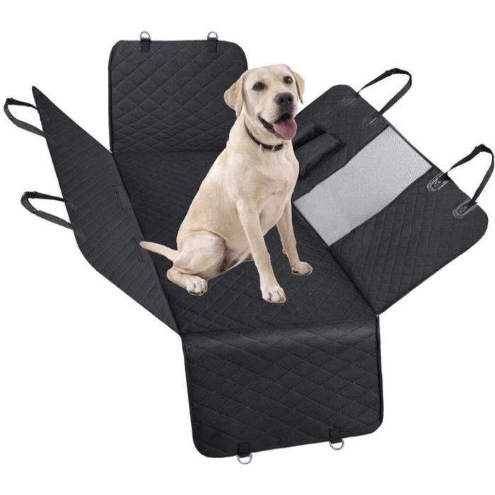 SPRINGOS® Housse De Protection Siege Arrière Chien Pour Voitures Protection De Banquette Arrière Imperméable – Noir