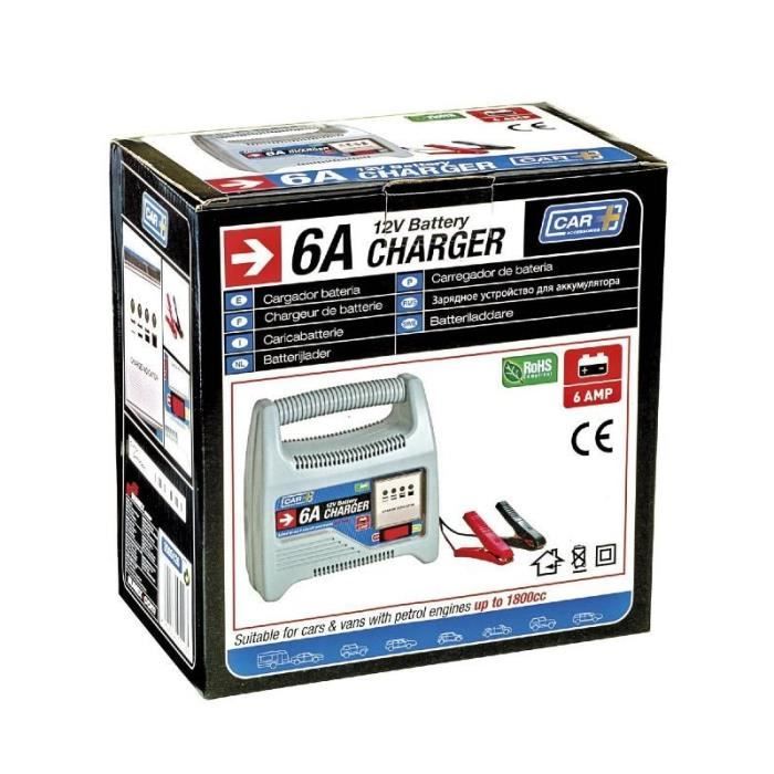 Chargeur de batterie voiture 12V 6AMP Moto , quad , scooter
