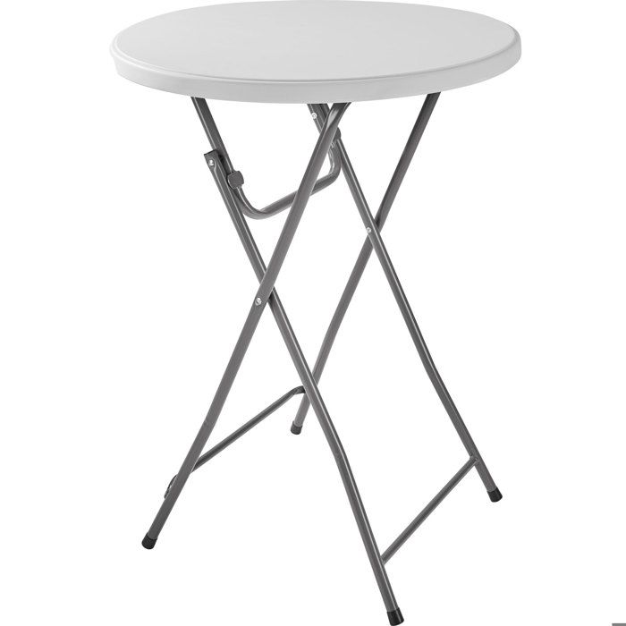 TECTAKE Mange Debout Pliant Plateau en Plastique 80 cm x 80 cm x 110 cm en Acier Gris