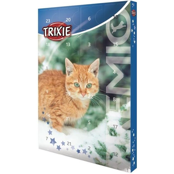 TRIXIE Calendrier de l'Avent Premio - 24 délicieuses friandises pour chats - 24,5 × 37 × 3,5 cm