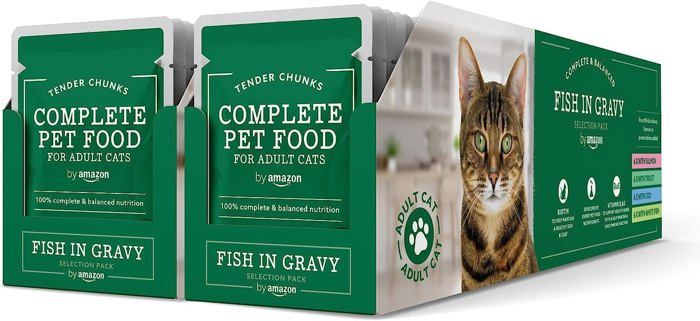 Lifelong Pâtée pour chat adulte – Pack 48 portions (4x12) saumon truite cabillaud poisson blanc – 4 8 kg