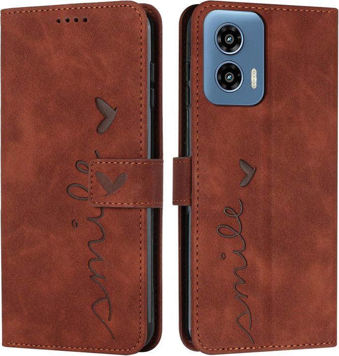 Étui pour Motorola Moto G34 6,5 Pouces en PU Cuir Magnétique
