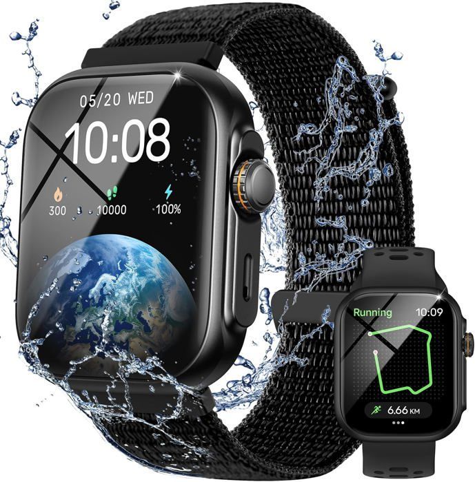 Smartwatch Avec Gps3Atm Étanche185Montre Avec 100+ SportsFréquence CardiaqueSommeilMontre Intelligente Pour Android&Ios - vue 2