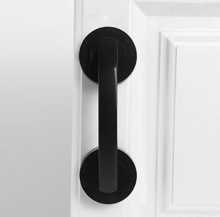 grandes poignées de portes et fenêtres en verre poignées sans trou poignées de réfrigérateur barres dappui de douche (noir)
