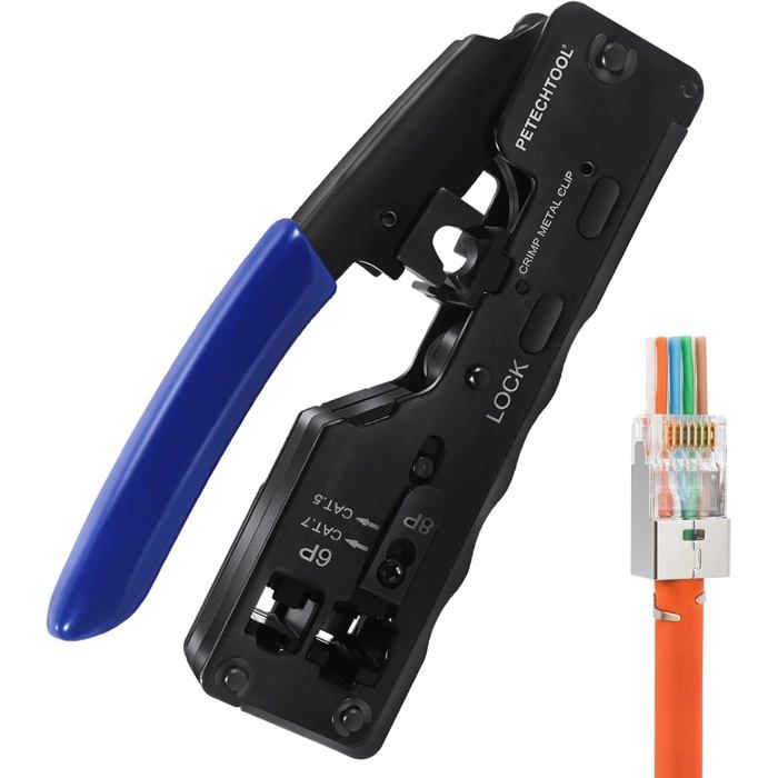 Pince à Sertir RJ45 Outil Sertissage pour Connecteur RJ45 Réseau Cat7 ...