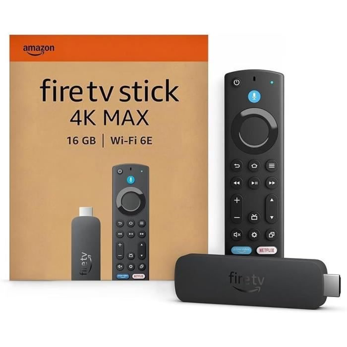 Fire TV Stick 4K Max - AMAZON - Wifi 6E - Noir - 4K Ultra HD