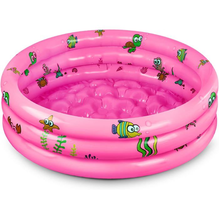 Piscine Gonflable Enfant Pataugeoire 90cm - Jeu De Plein Air Bassin Eau Et Plage