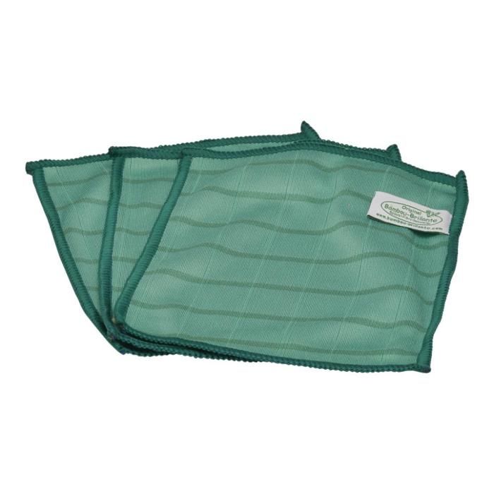 Lingettes pour lunettes en bambou - Vert foncé - 3 pièces