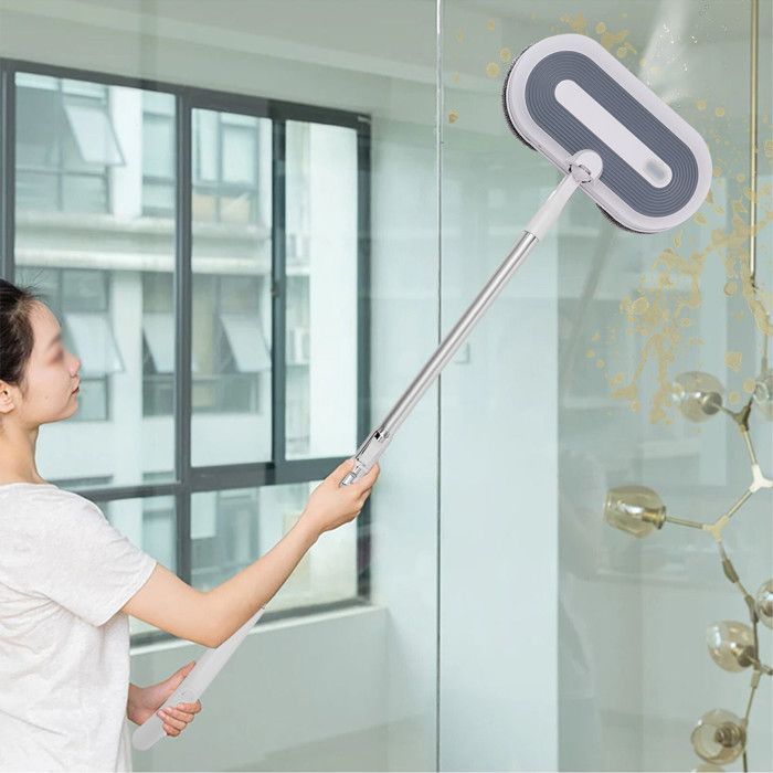 30W Balai Vapeur sans Fil Aspirateur Vadrouille Électrique Longueur Réglable avec éclairage LED 150 180rpmRéservoir deau 290 ML - Oukaning