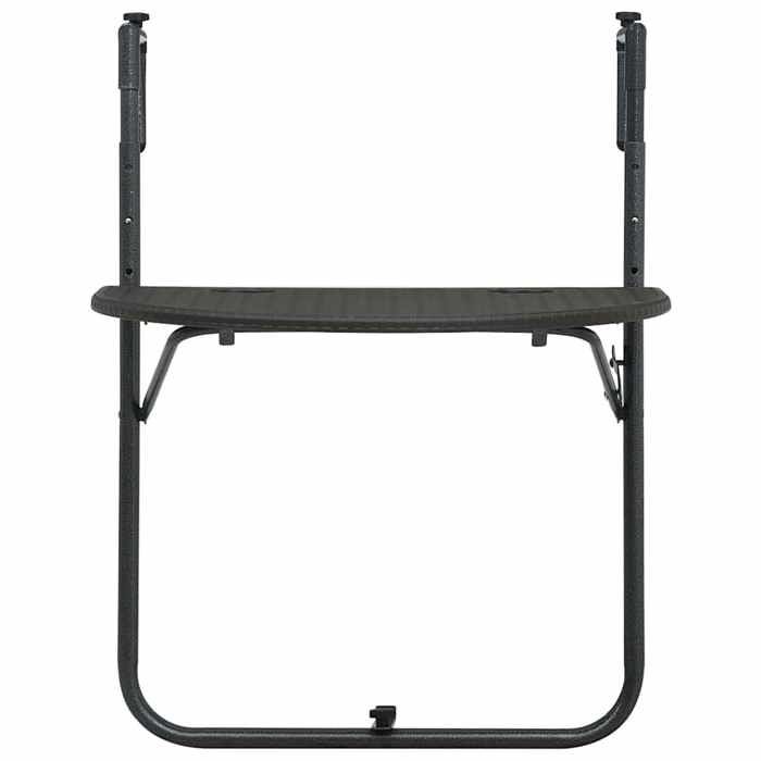Table de balcon Marron 60x64x835 cm Plastique Aspect de rotin--Mothinessto4118