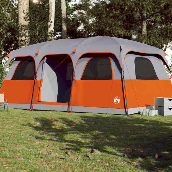 Tente familiale - vidaXL - 10 personnes - Gris - Imperméable - Ventilation