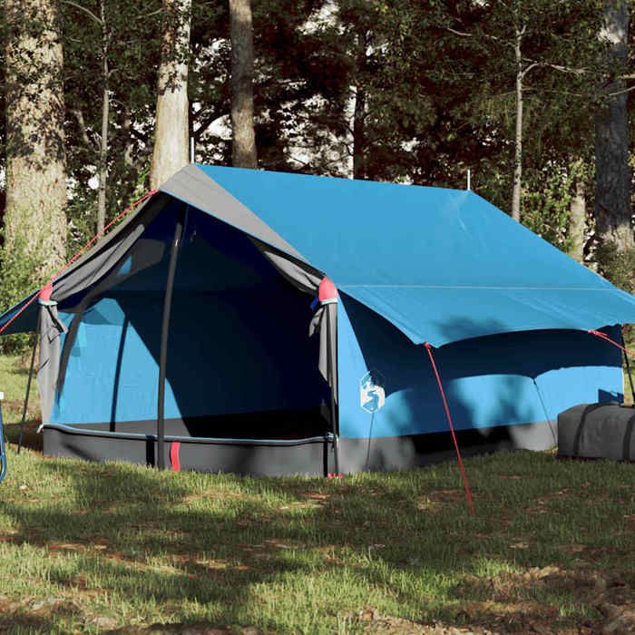 Tente de camping imperméable - vidaXL - 2 personnes - Bleu - 193x122x96 cm - Polyester avec revêtement PU