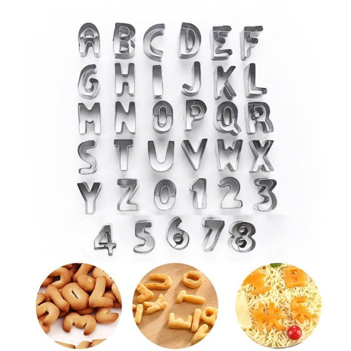 39 Pièces d'Emporte-pièces en Forme de Lettres de l'Alphabet, avec 39 Pièces d'Emporte-pièces en Forme de Lettres de l'Alphabet, avec