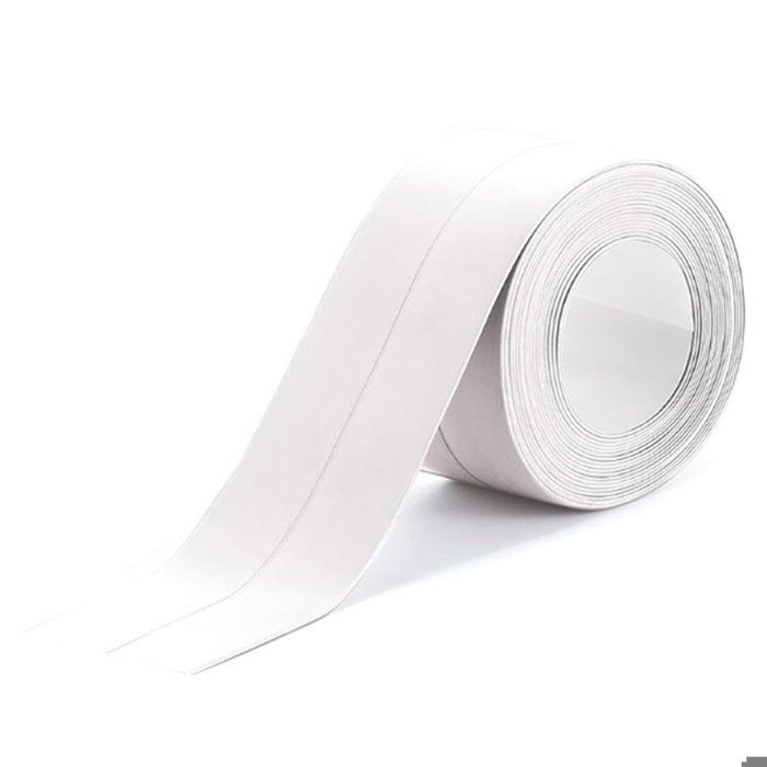 Ruban de Calfeutrage Blanc Auto-AdhéSif ImperméAble pour Salle de Bain Carrelage Papier Peint Toilettes Baignoire Douche
