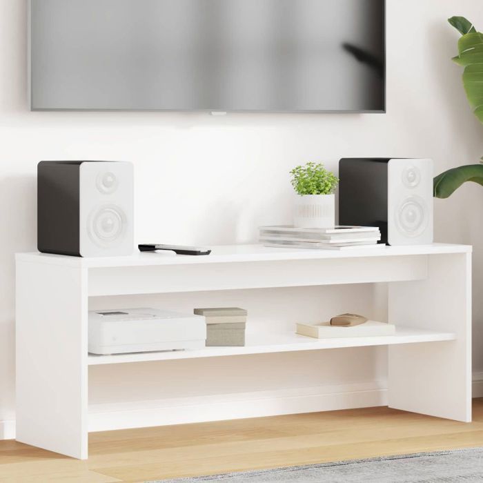VIDAXL Meuble TV blanc 100 x 30 x 40 cm en bois dingénierie - design contemporain VIDAXL Meuble TV blanc 100 x 30 x 40 cm en bois dingénierie - design contemporain