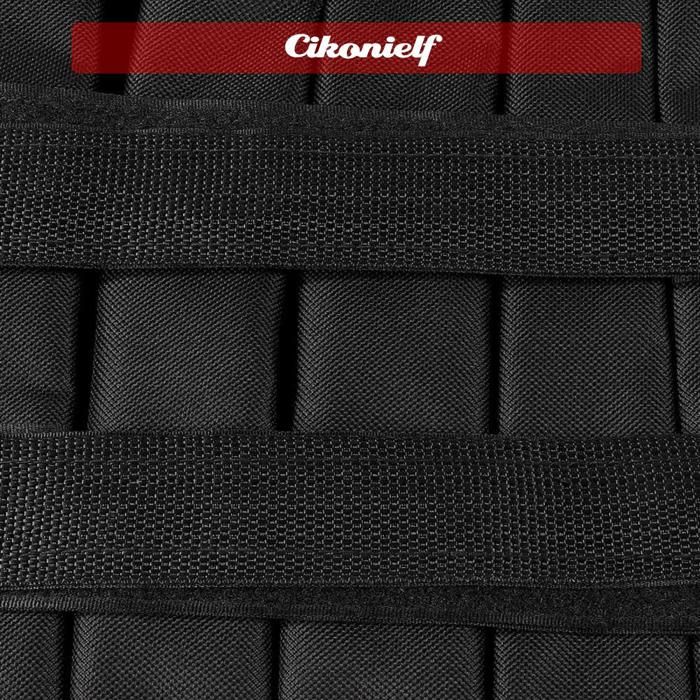 Gilet Lesté 20 Kg – Noir, Réglable, Rembourré, Pour Musculation, Cardio Et Fitness