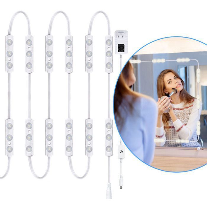 Lumière Miroir Coiffeuse avec 60 LED Lumière de Miroir Lampe Coiffeuse Maquillage Dimmable 10 Niveaux d LUNETTES ANTI LUMIERE BLEUE