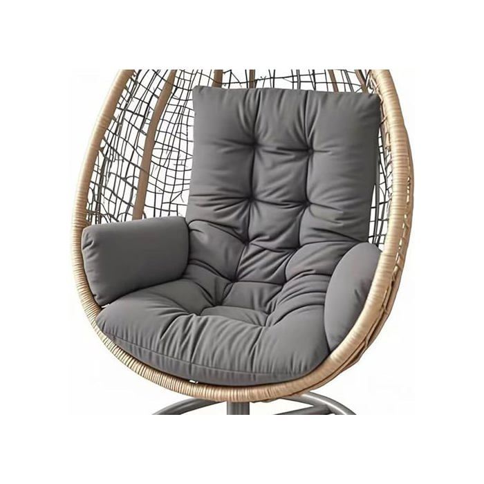 Coussin pour fauteuil suspendu coussin de jardin pour balancelle suspendue panier suspendu coussin de siège lavable gris foncé