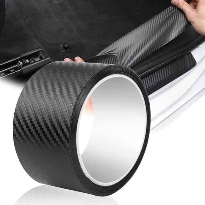 Autocollant Carbone Noir 5x300cm – 3 Pièces Résistant à lUsure