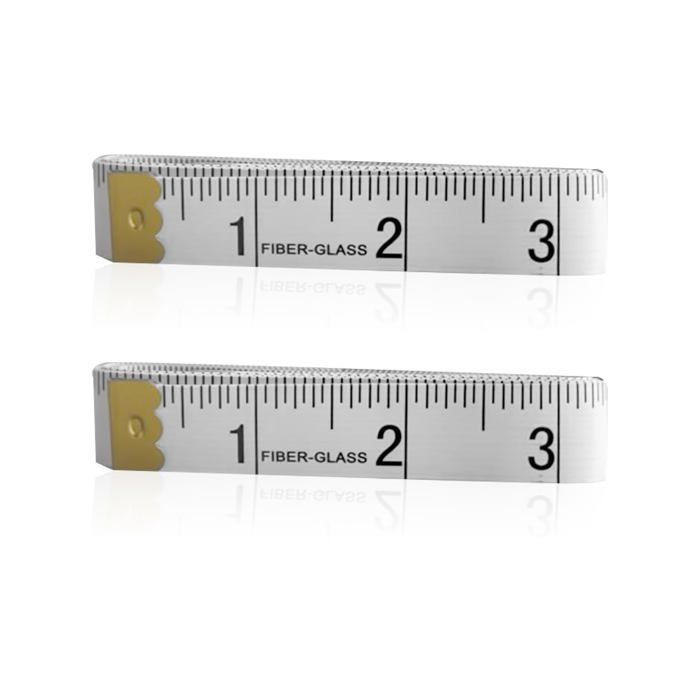 Deux mètres ruban pour mesurer les dimensions corporelles et un mètre ruban de couture de 200 cm