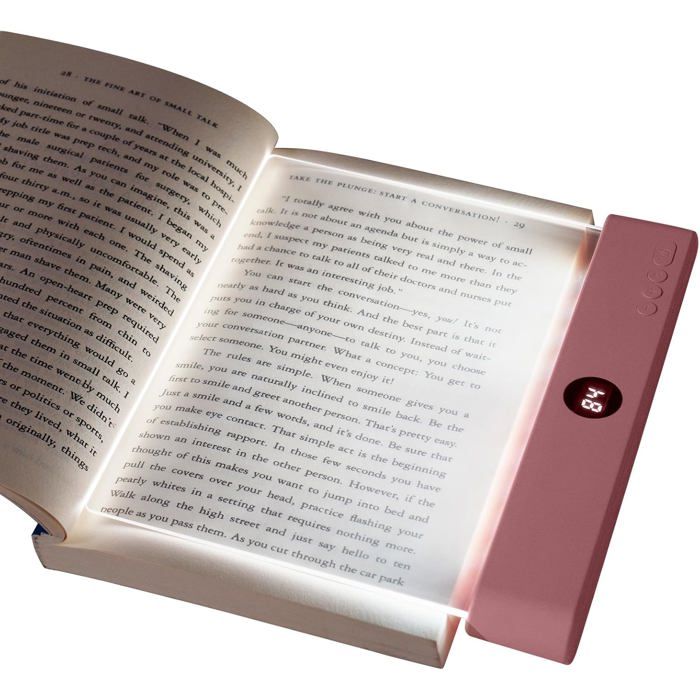 Lampe de livre plate Panneau Lampe Lecture LED Lecture Nuit lit Lampe page livre Protection