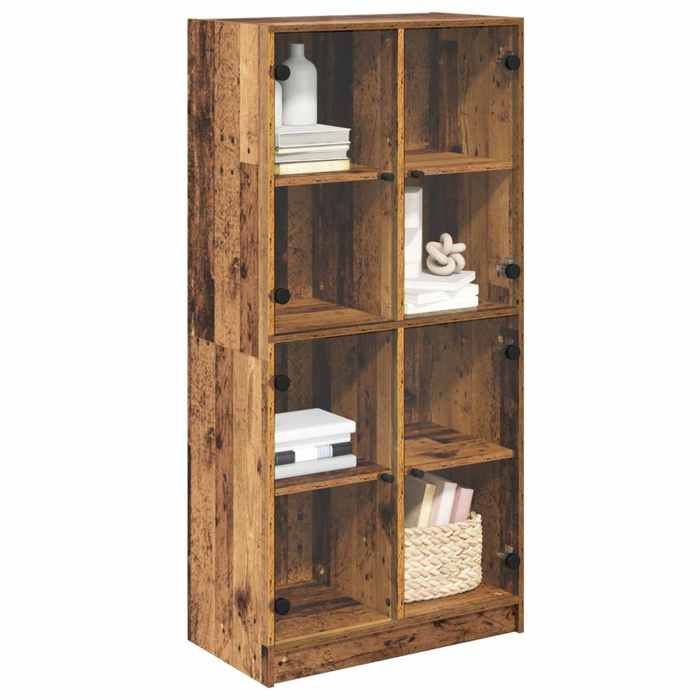 Armoire rangement vidaxl Haut Buffet salon Bois Ancien 68 x 37 x 142 cm Bois dingénierie &16710