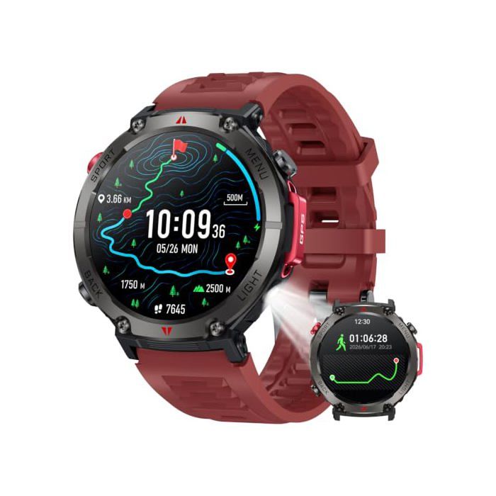 Montre connectée - GENERIQUE - Smartwatch GPS 1 45 - GPS & boussole - Lampe torche - IP68 15j autonomie