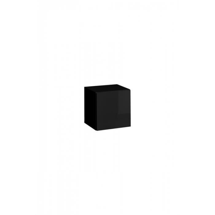 etagères et commodes - rangement carré avec porte - blox sw20 - l 35 cm x p 32 cm x h 35 cm - noir