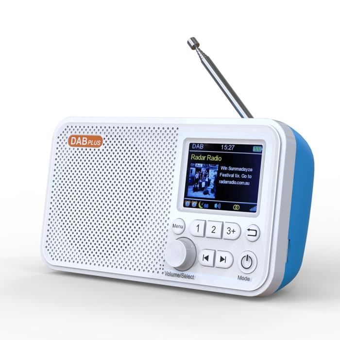 DAB-DAB + FM – Radio numérique, haut-parleur LED, Portable, Mini Radio ...