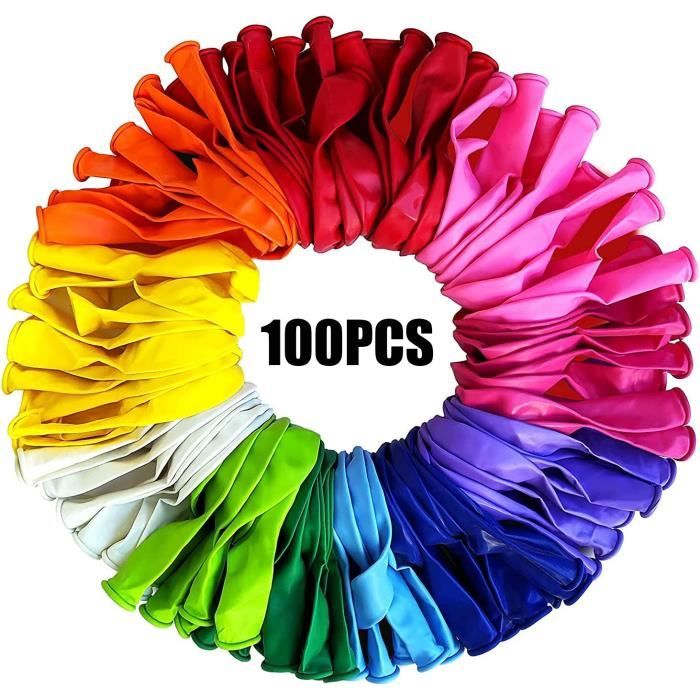 6 Ballons Joyeux Anniversaire En Latex Tricolores - Objet De Décoration