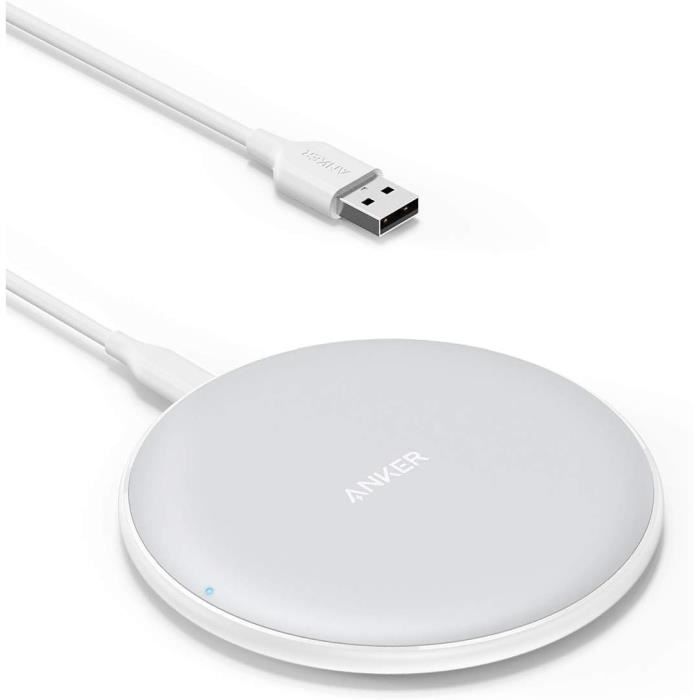 Chargeur sans Fil ANKER PowerWave Pad Charge Rapide Compatible iPhoneSamsung Design Élégant
