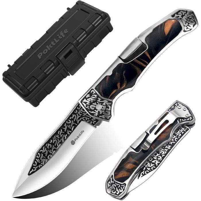 Lot de 10 vis pliantes pour couteau de chasse, poignées de couteaux de  poche, rivets EDC (5 mm) : : Sports et Plein air
