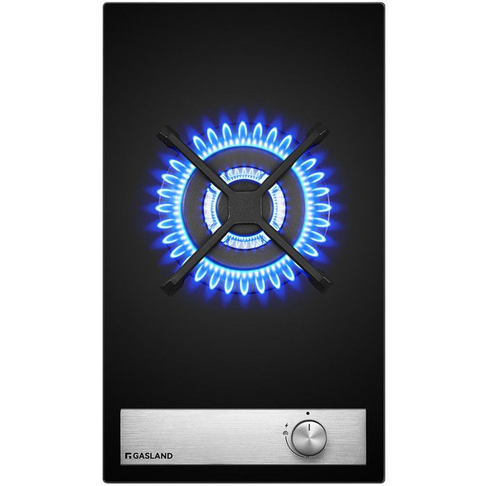 GASLAND GH12BF Plaque de Cuisson Gaz 1 Feux Plaque gaz Verre trempé GPL/gaz naturel Noir 30 cm