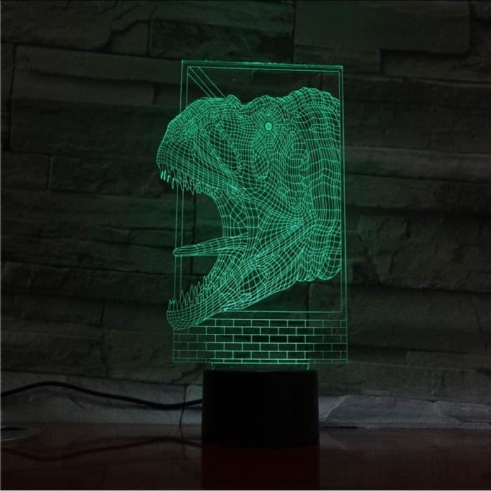 JISHSHAY Tableau Lumineux Diamond Painting Dinosaure - Kit Créatif Avec Lampe LED, Veilleuse, Diamants