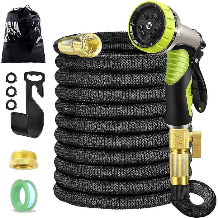 Tuyau D’arrosage Extensible 30M/100FT Tuyau D'arrosage Flexible Tuyau Rétractable Raccords Avec 7 Fonction Pistolet Pour Irrigation Et Nettoyage Du Jardin 30mvert 71599569