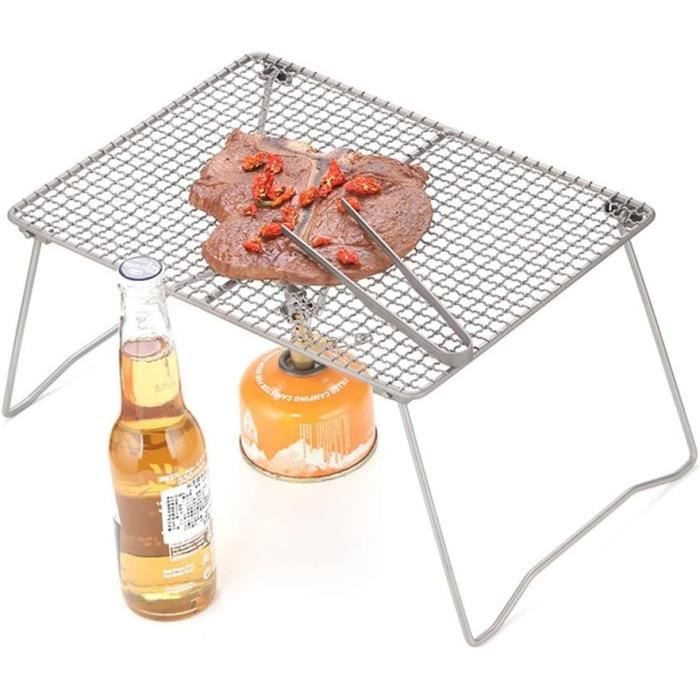 Barbecue Portable Grille De Feu De Camp Pliable VEVOR - 458x305mm - Acier Charge 6kg - Sac Transport - Pour Camping, Barbecue, Pique-nique Grille Barbecue Acier