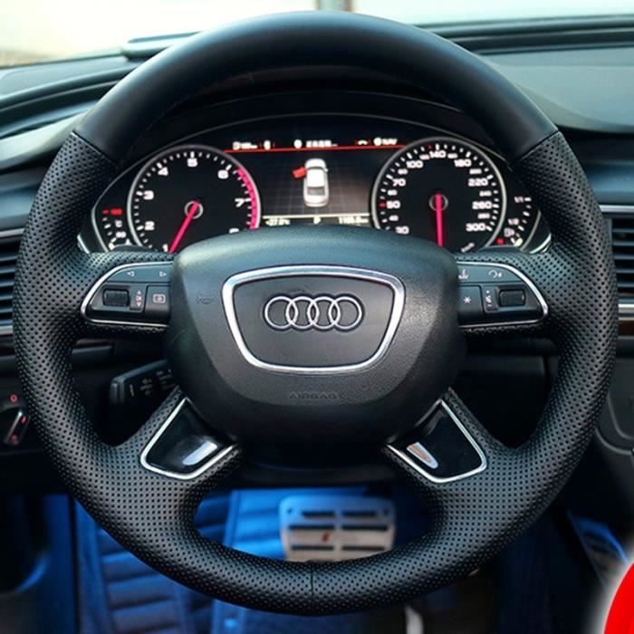 Fil bleu rouge - Juste de Volant de Voiture en Cuir Microcarence  Personnalisable, pour Audi Q7 2012-2015 Q3 Q - Cdiscount Auto