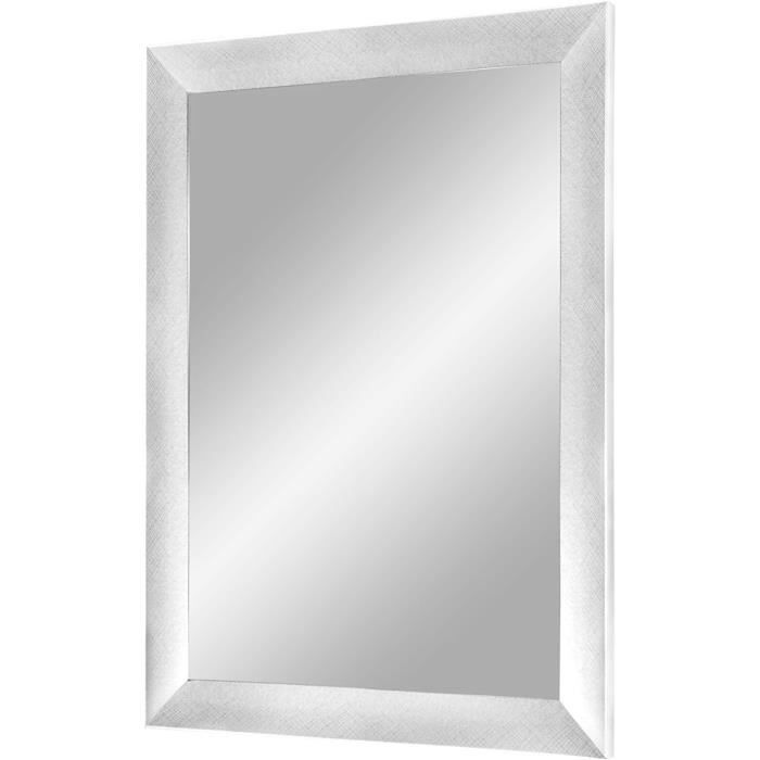 Miroir mural carré dans un cadre en bois MDF noir ou blanc chambre