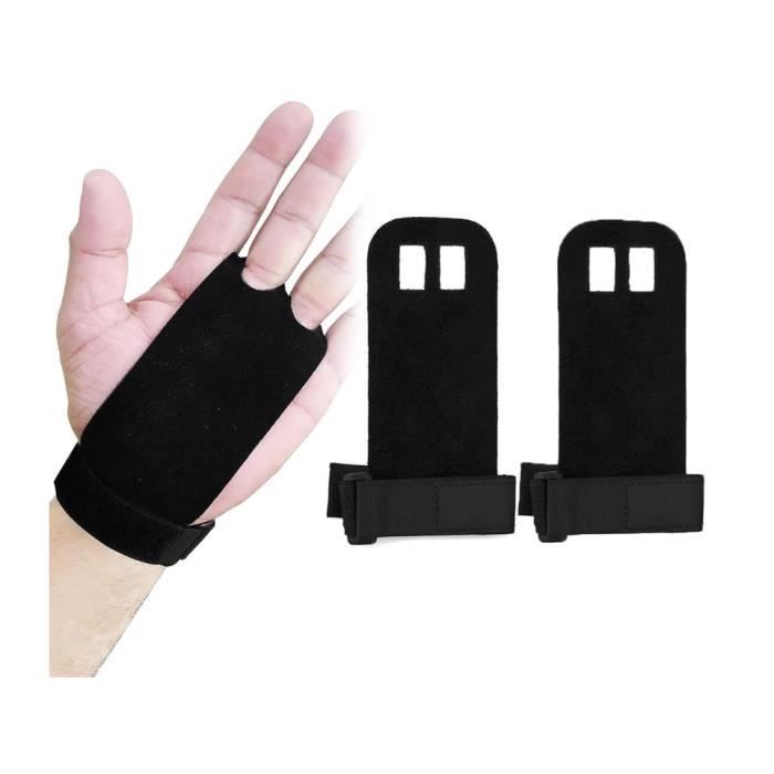 Milageto Gants D'entraînement pour Haltérophilie, Protection des Mains, Poignées de Gymnastique en Silicone, sans Doigts, pour Exercices, Soulevés de Terre, Boîte
