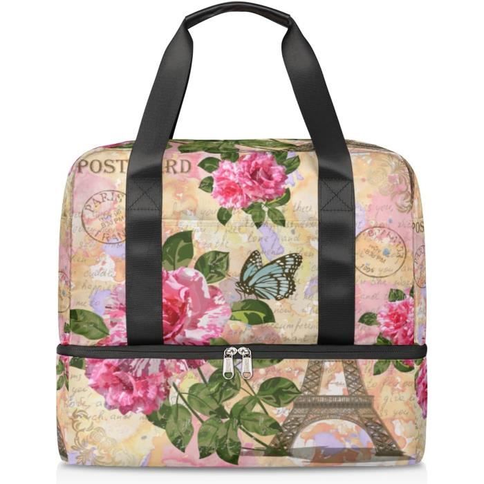 Sac De Voyage Vintage Paris Pour Homme Et Femme 21 L Carte Postale